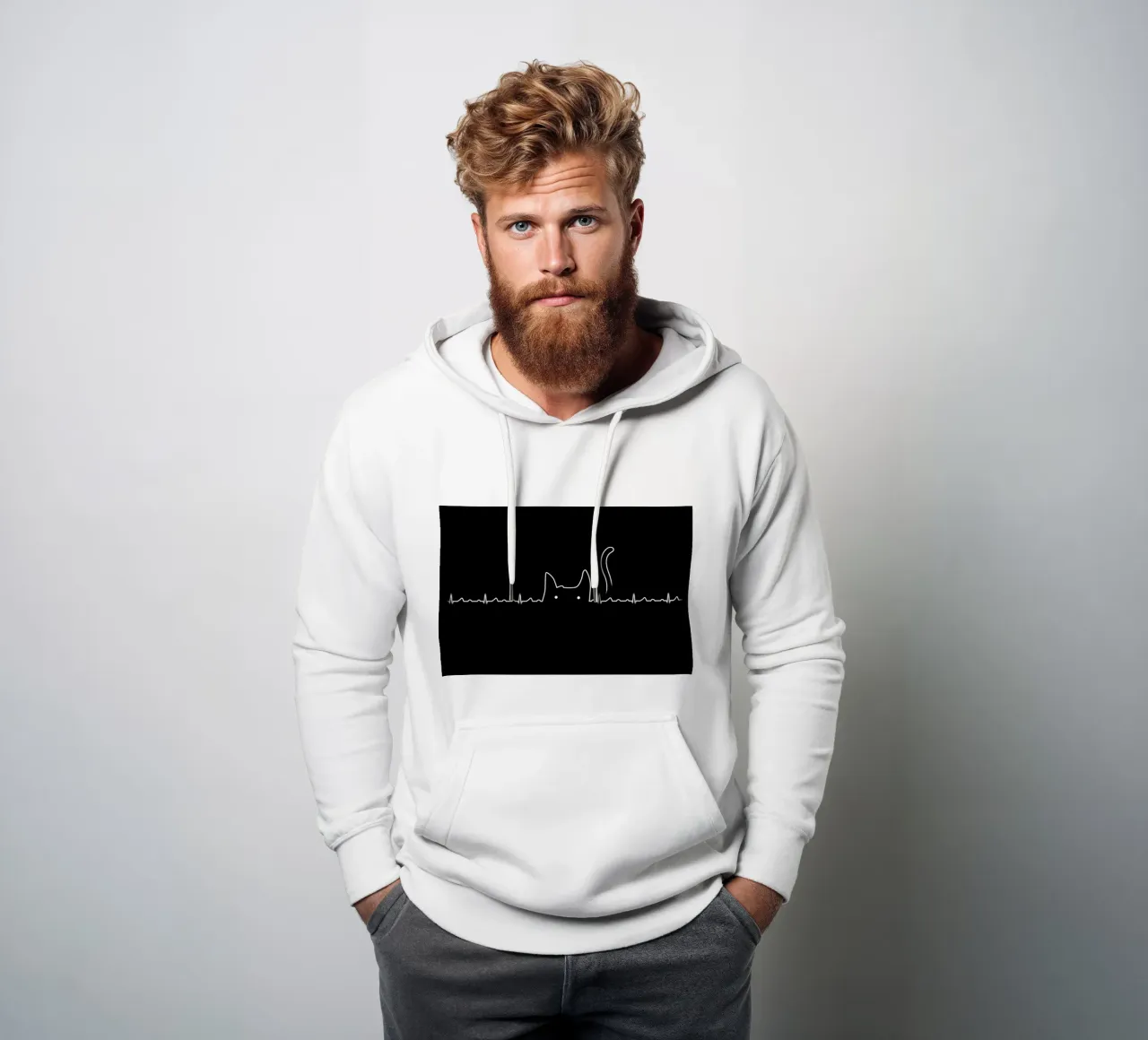 There is a cat in my heart felpa con cappuccio da Tobe Fonseca