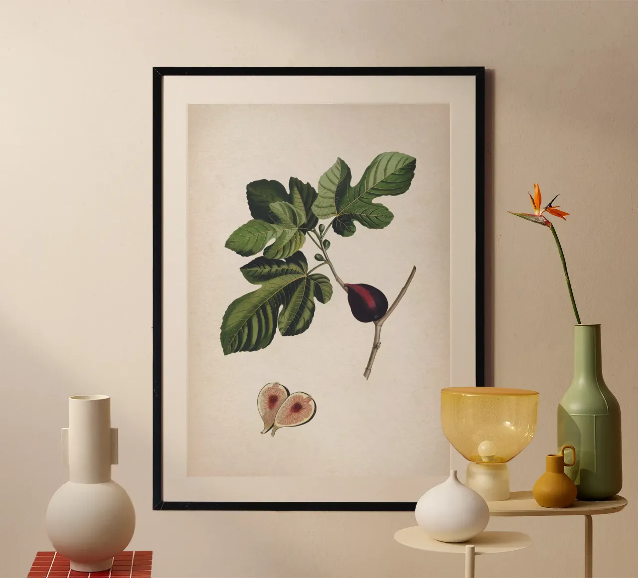 Vintage Ehret 2 Ficus poster con telaio in legno da Vintage Print Collection