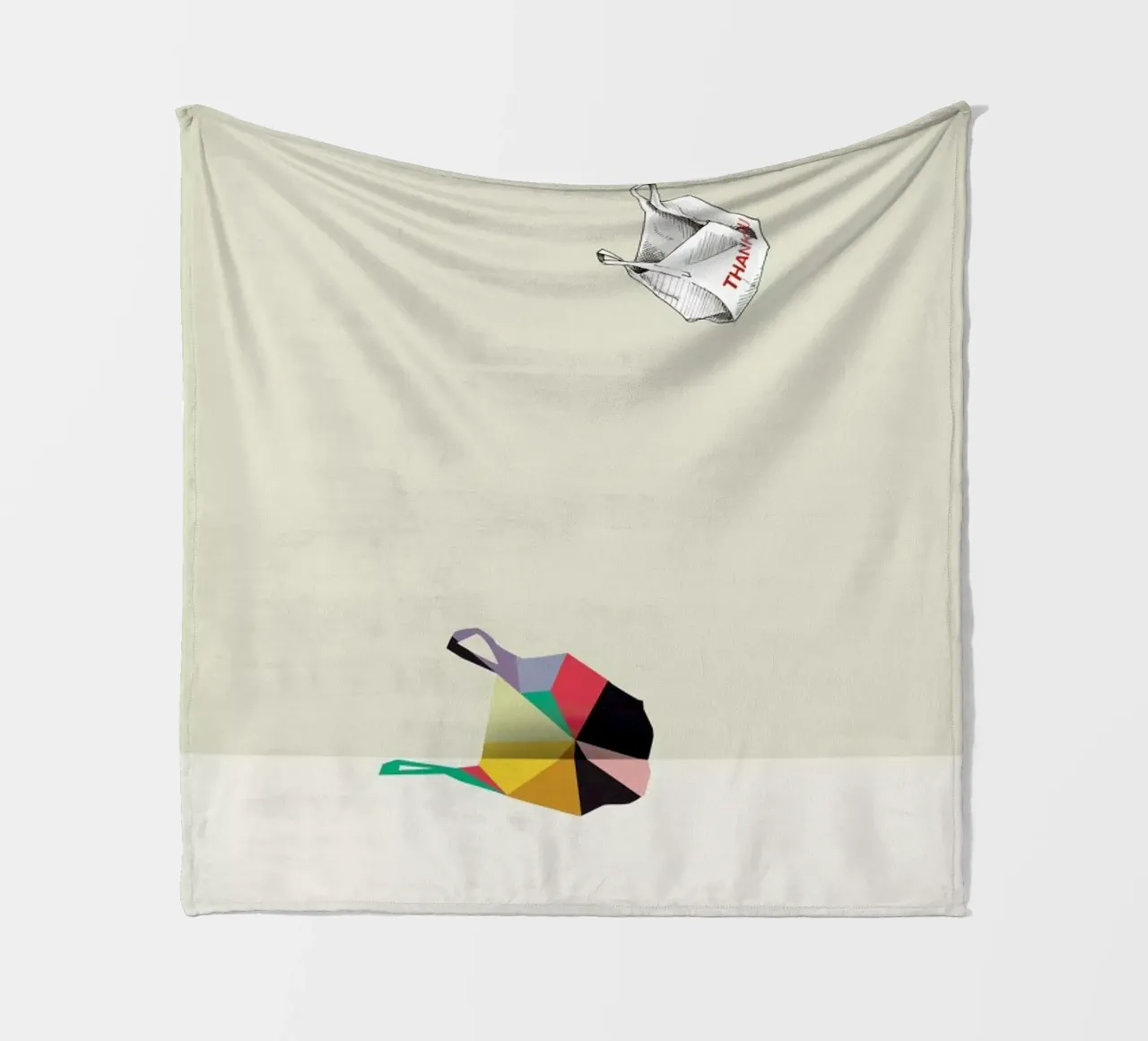Walking Shadow - Thank You fleece blanket by Jason Ratliff