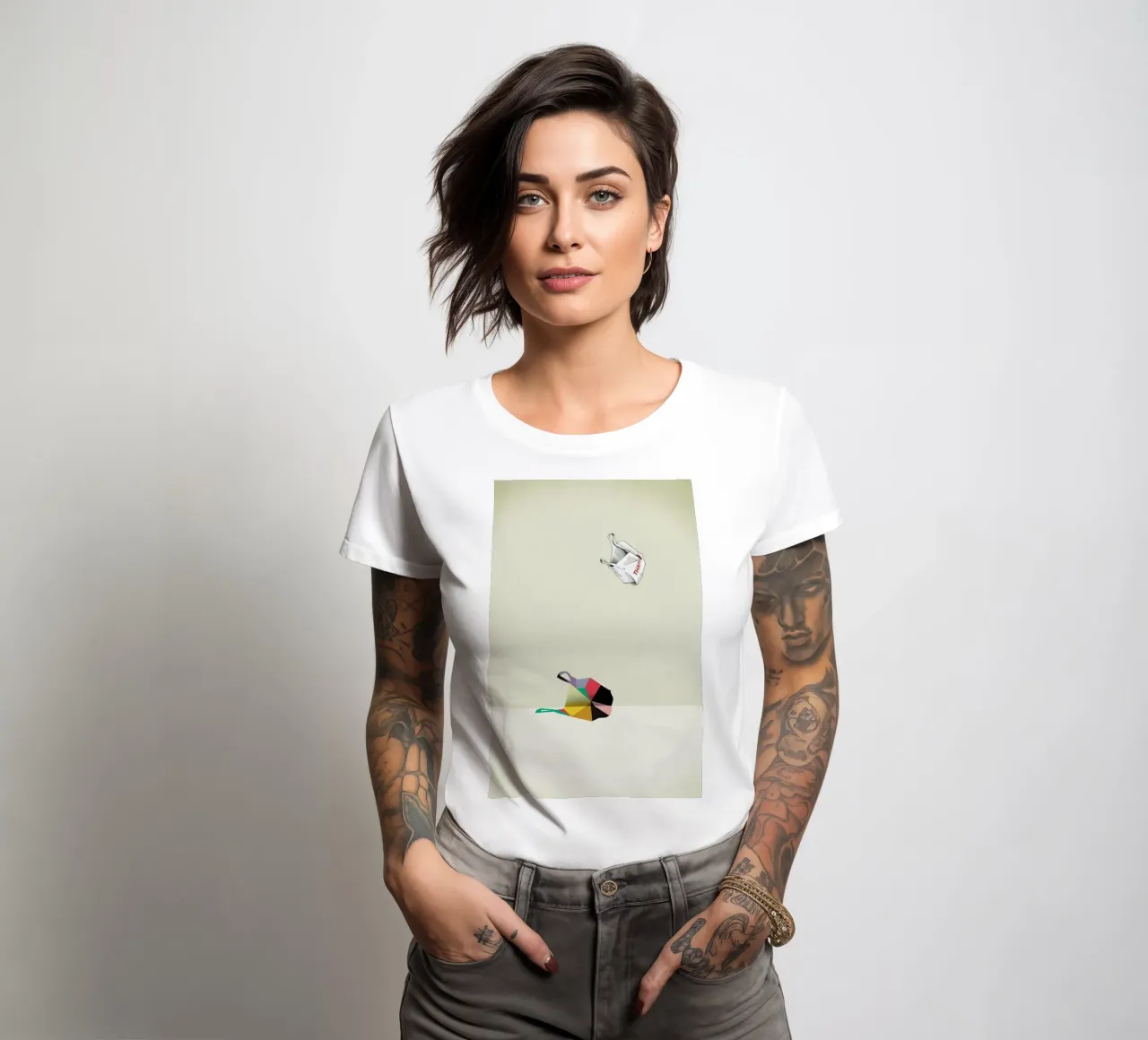 Walking Shadow - Thank You women's fitted t-shirt by Jason Ratliff