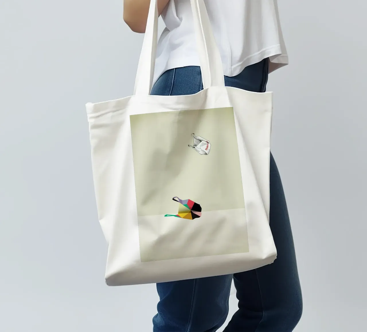 Walking Shadow - Thank You tote bag by Jason Ratliff