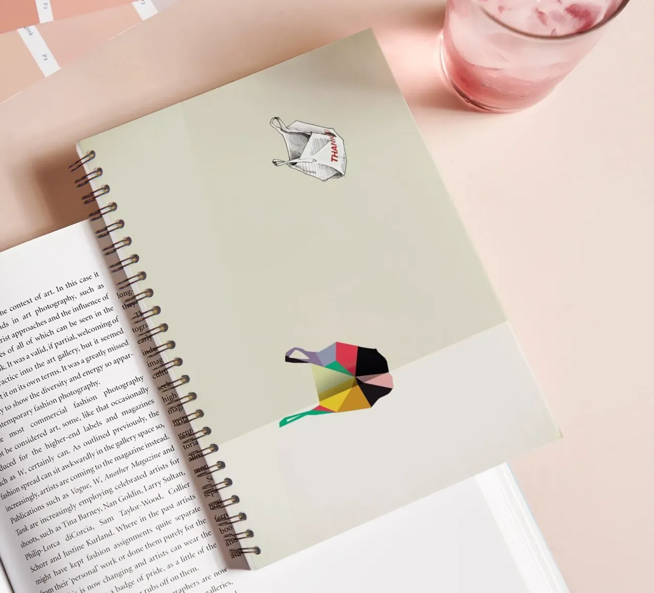 Walking Shadow - Thank You spiral notebook by Jason Ratliff