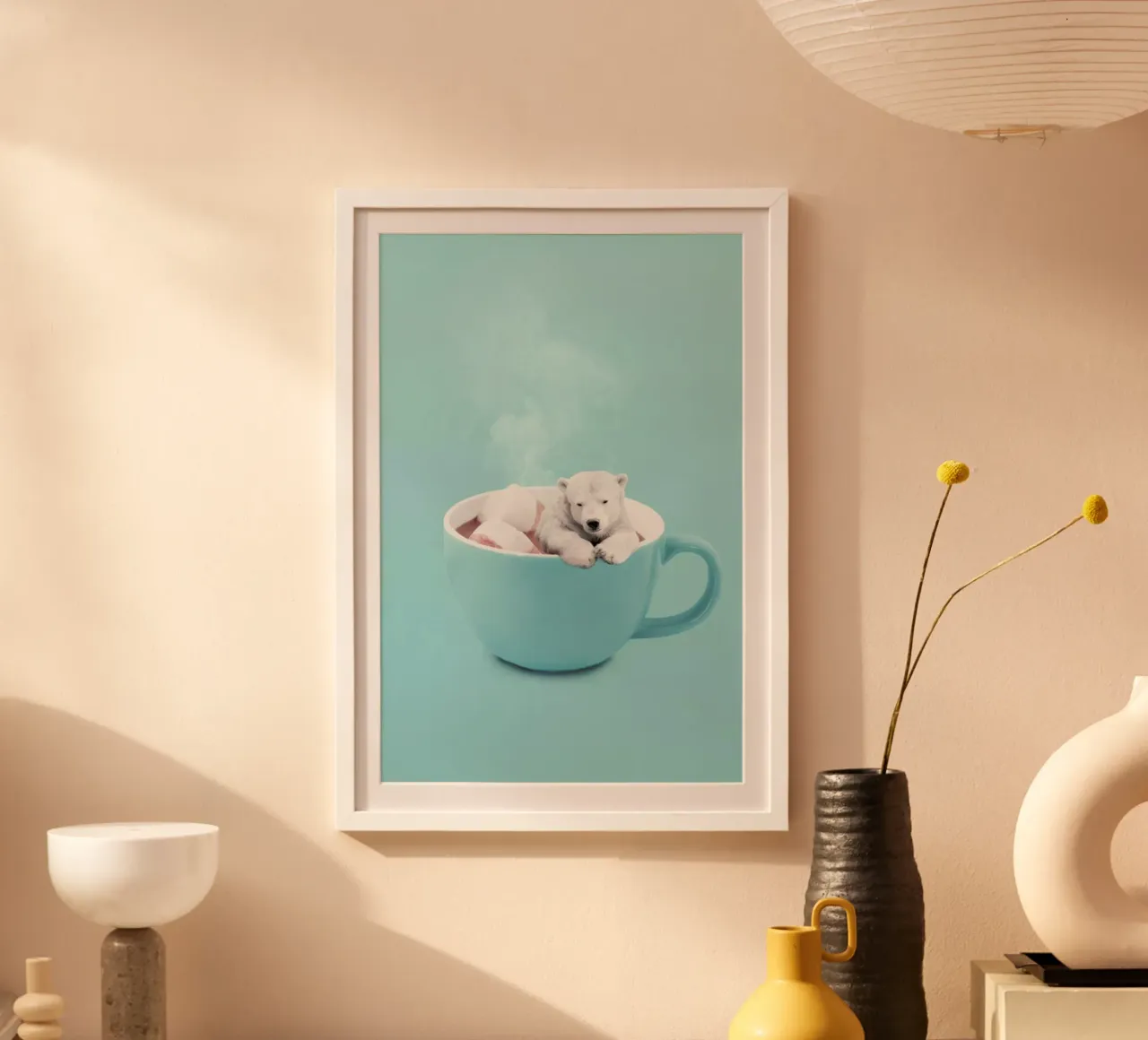 Hot Chocolate poster con telaio in legno da Jonas Loose