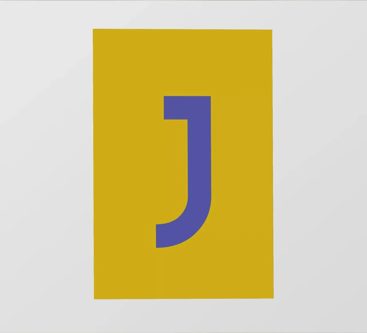 Yellow Letter J telo in pvc da Studio One