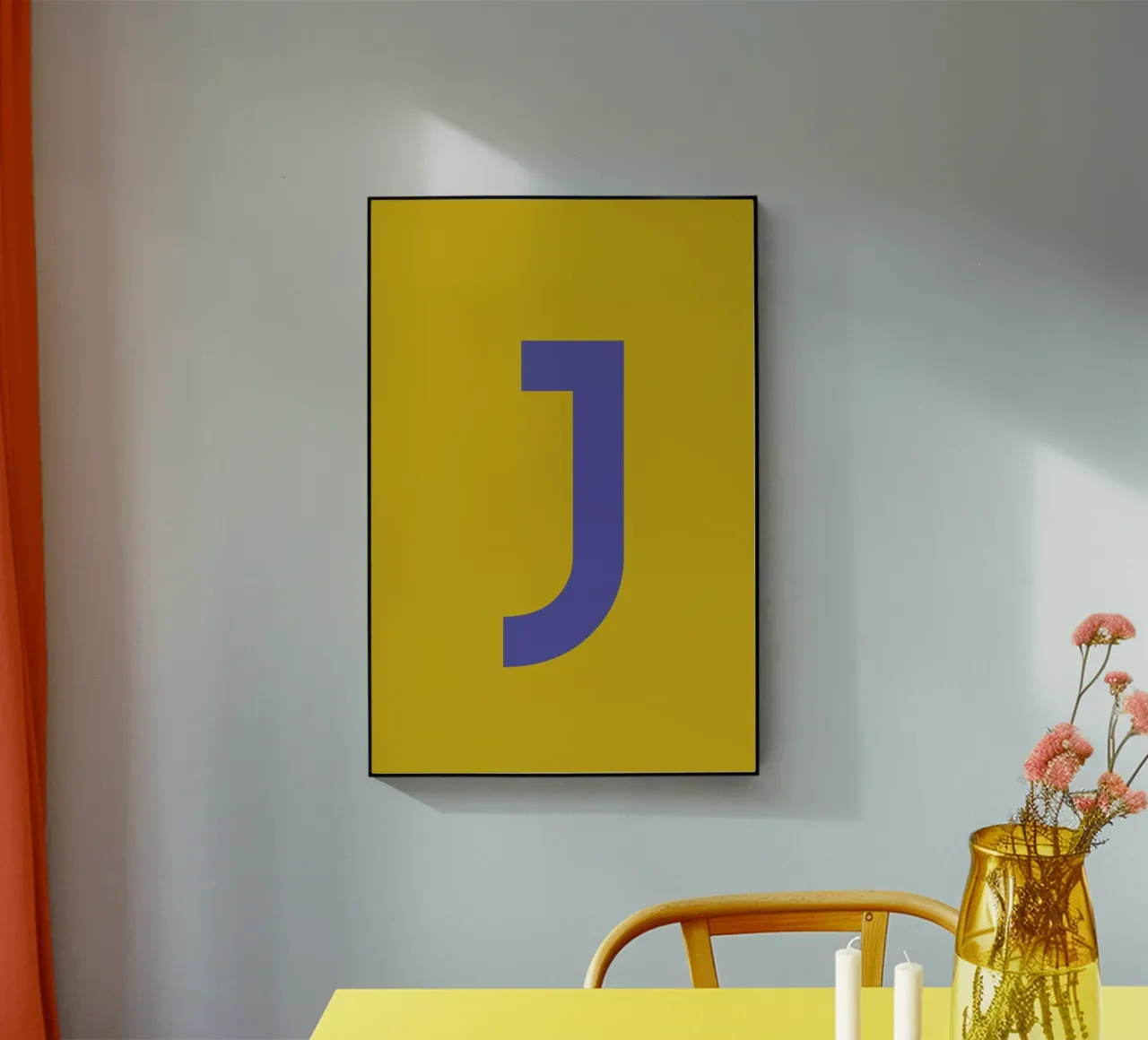 Yellow Letter J plexiglass da Studio One
