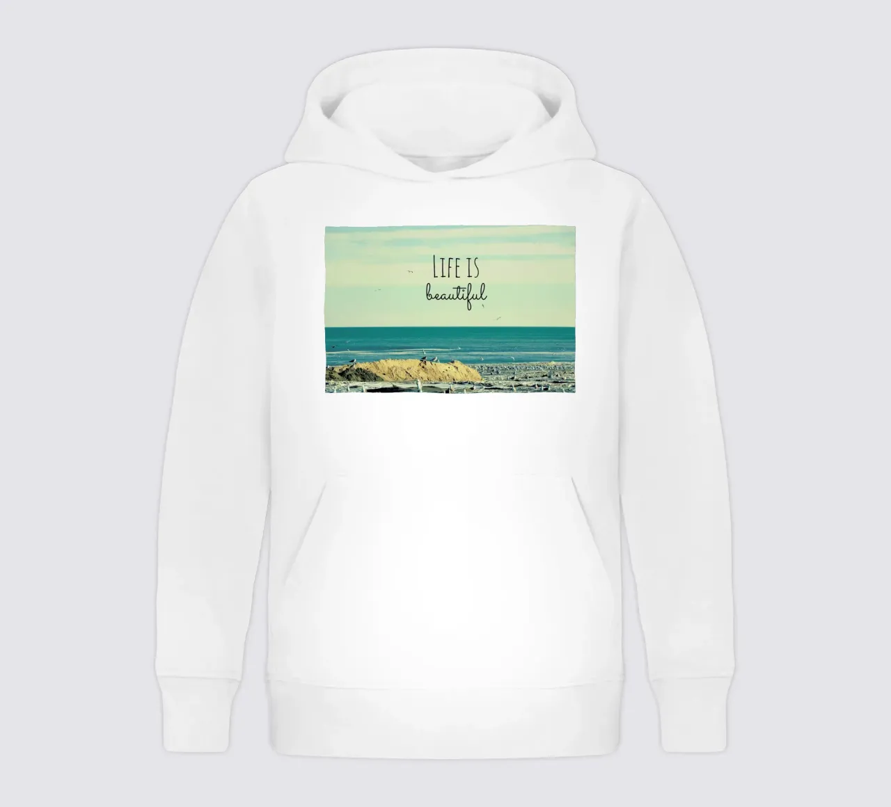 Life is Beautiful kids hoodie by Robin Delean