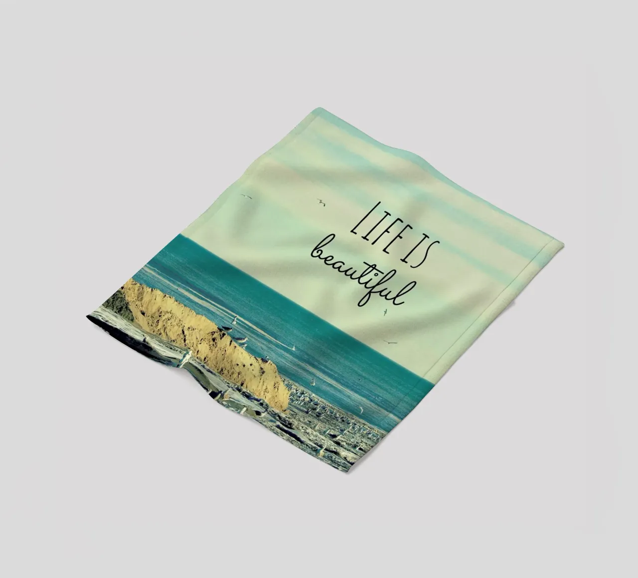 Life is Beautiful coperta in pile da Robin Delean