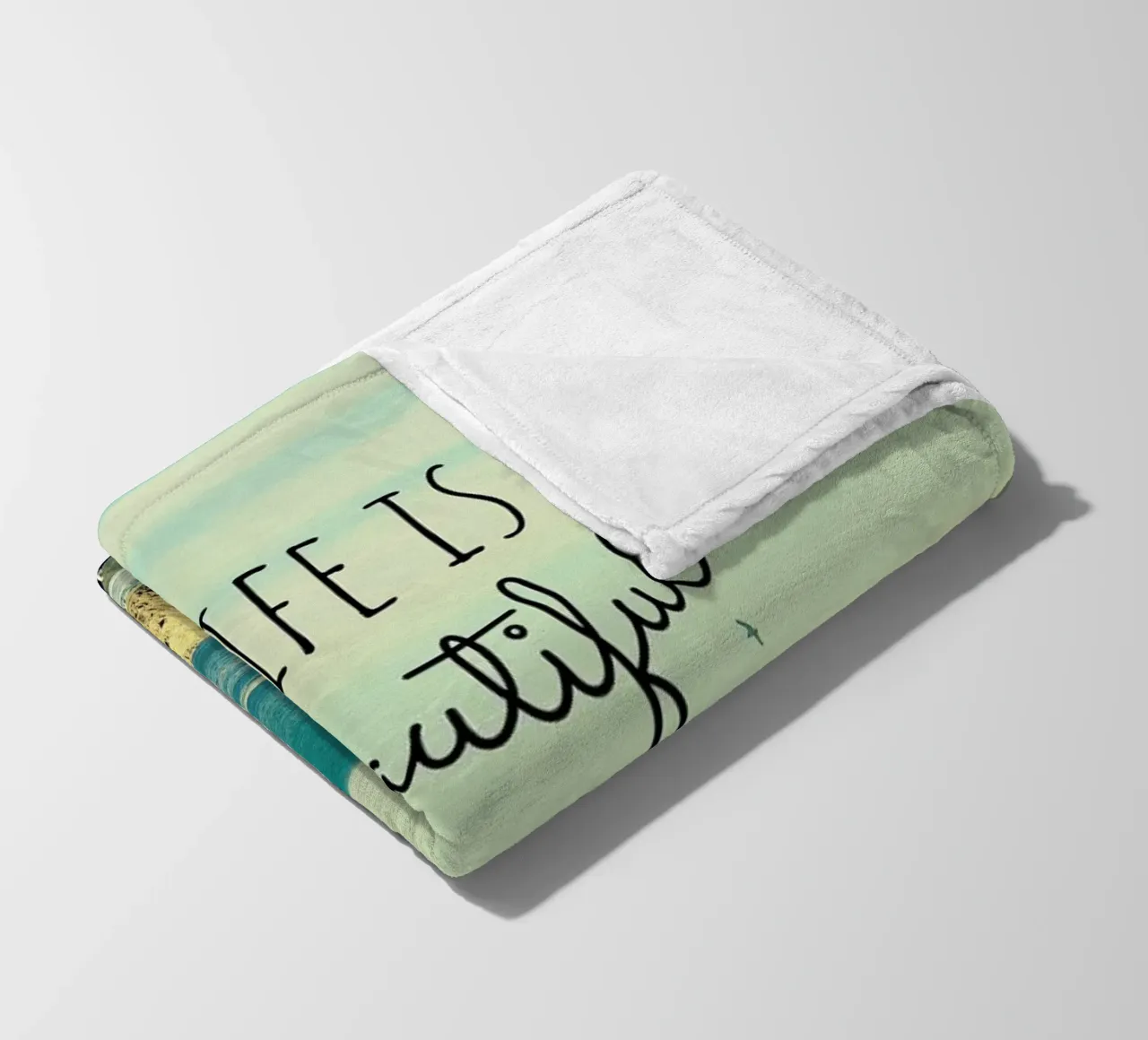 Life is Beautiful coperta in pile da Robin Delean