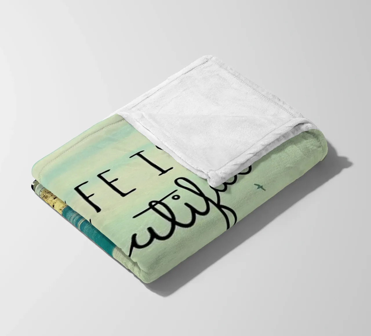 Life is Beautiful coperta in pile da Robin Delean
