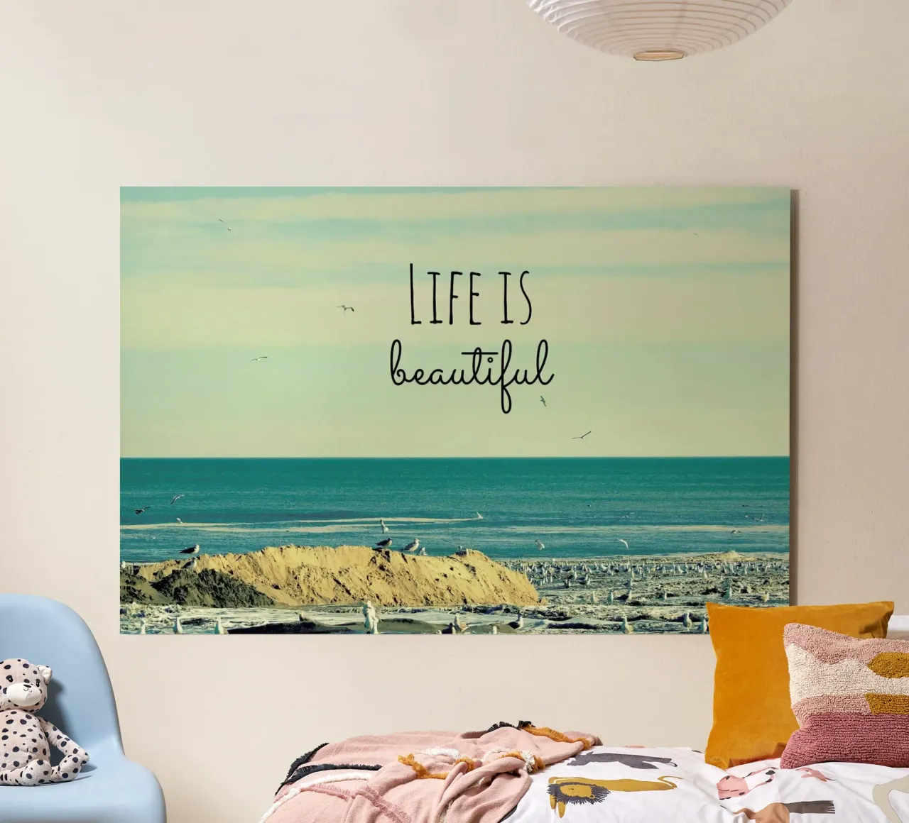Life is Beautiful alluminio dibond da Robin Delean
