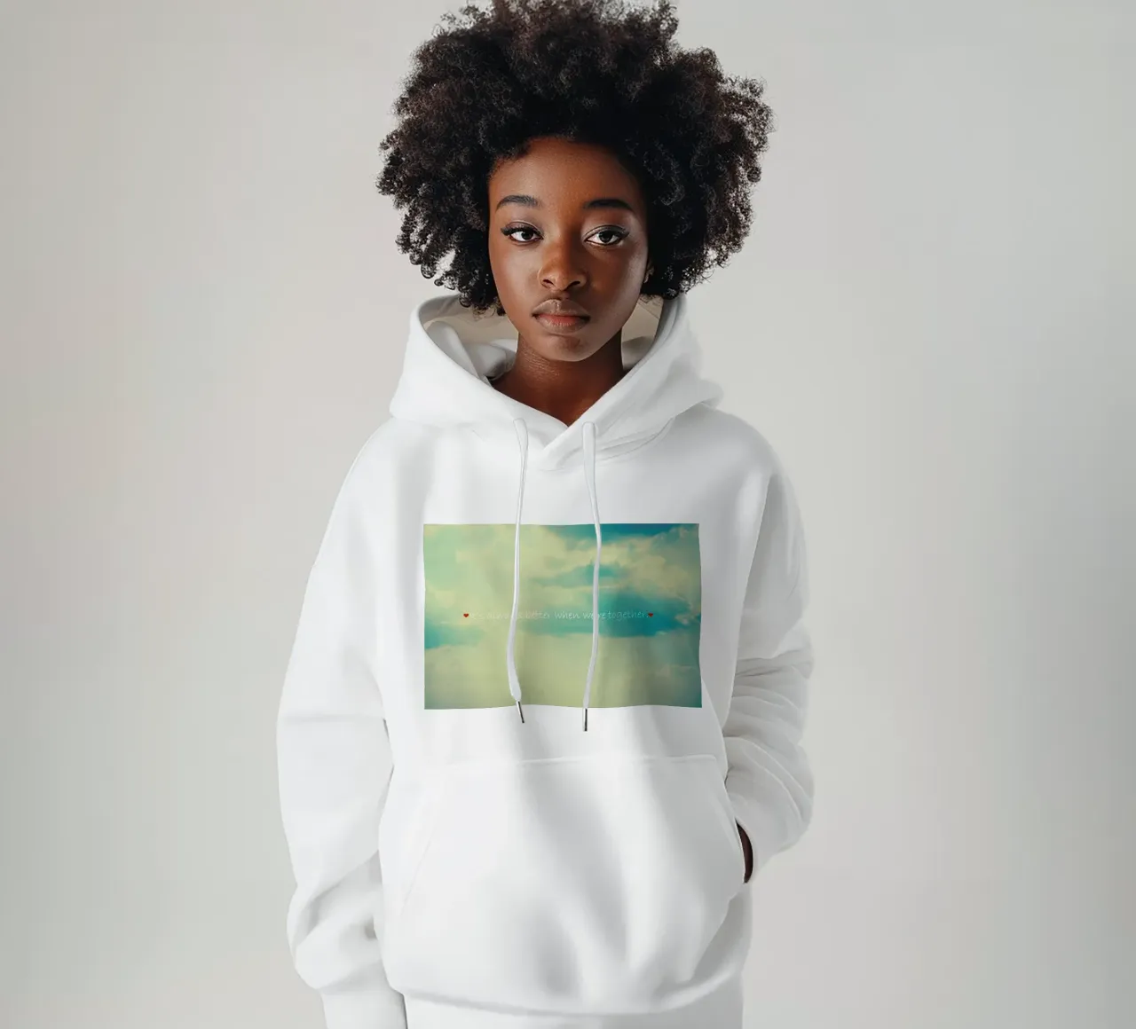 When We're Together felpa con cappuccio da Robin Delean