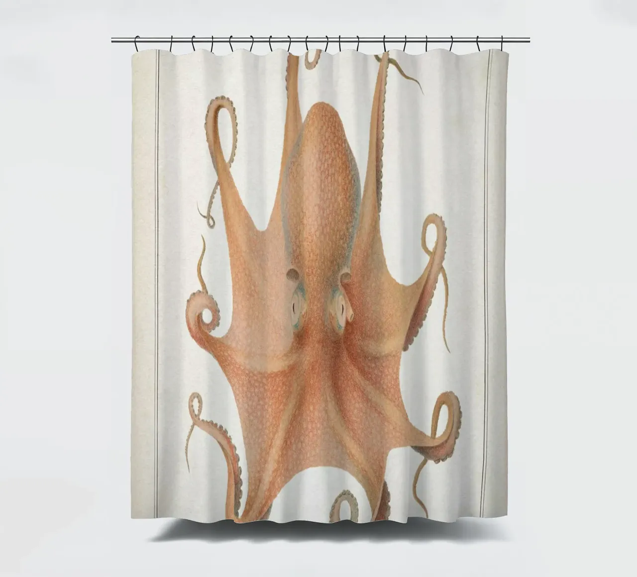 Vintage Vérany 1 Eledon Aldrovandi shower curtain by Vintage Print Collection