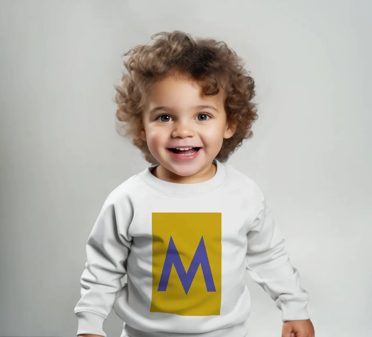 Yellow Letter M felpa neonato da Studio One
