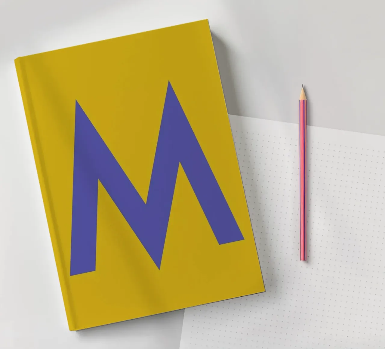 Yellow Letter M notebook by Studio One