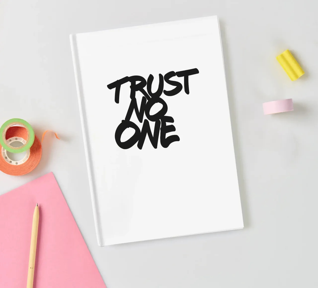 Trust no one notebook by Flo Klein