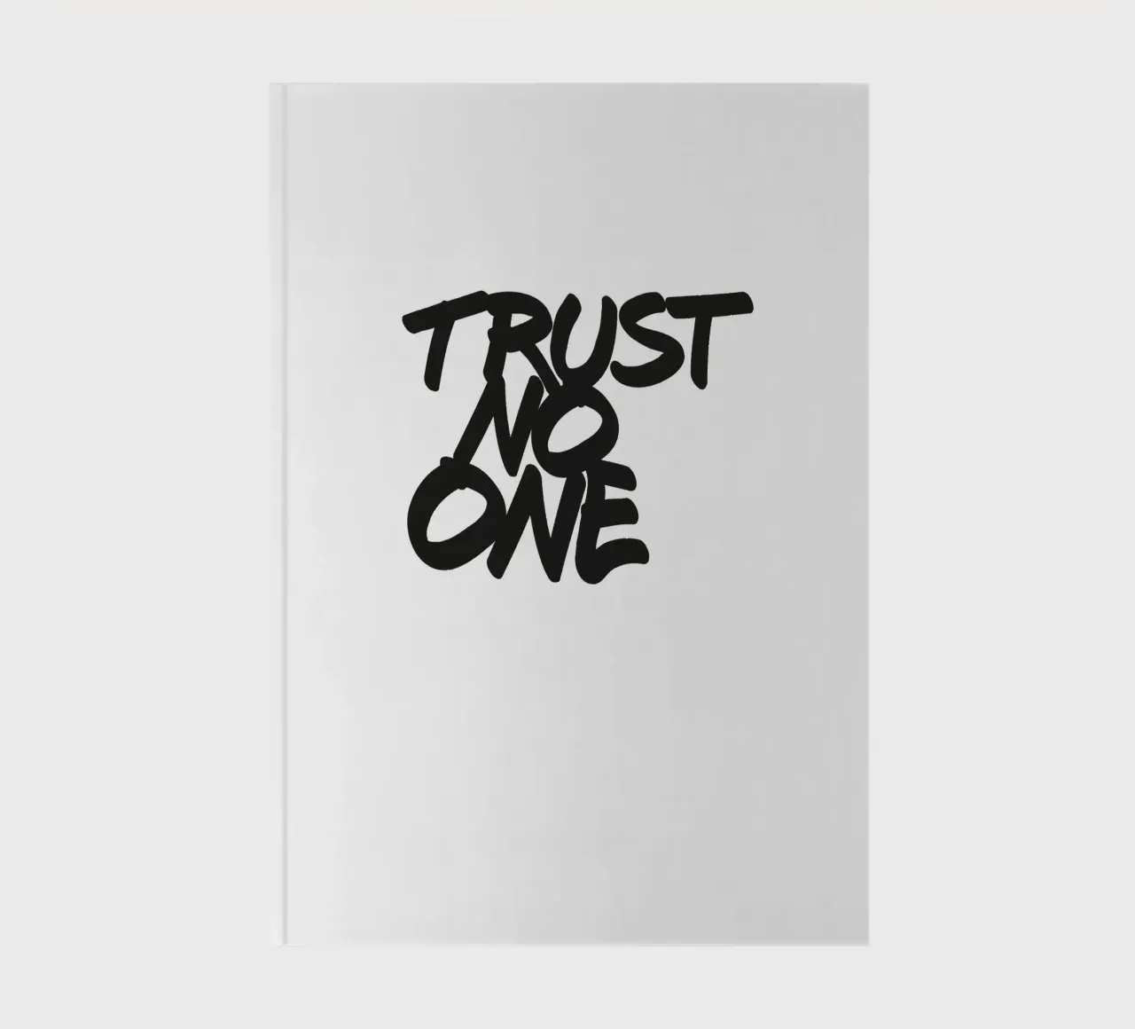 Trust no one notebook by Flo Klein