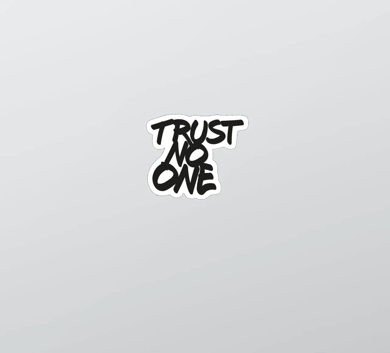 Trust no one adesivo da Flo Klein