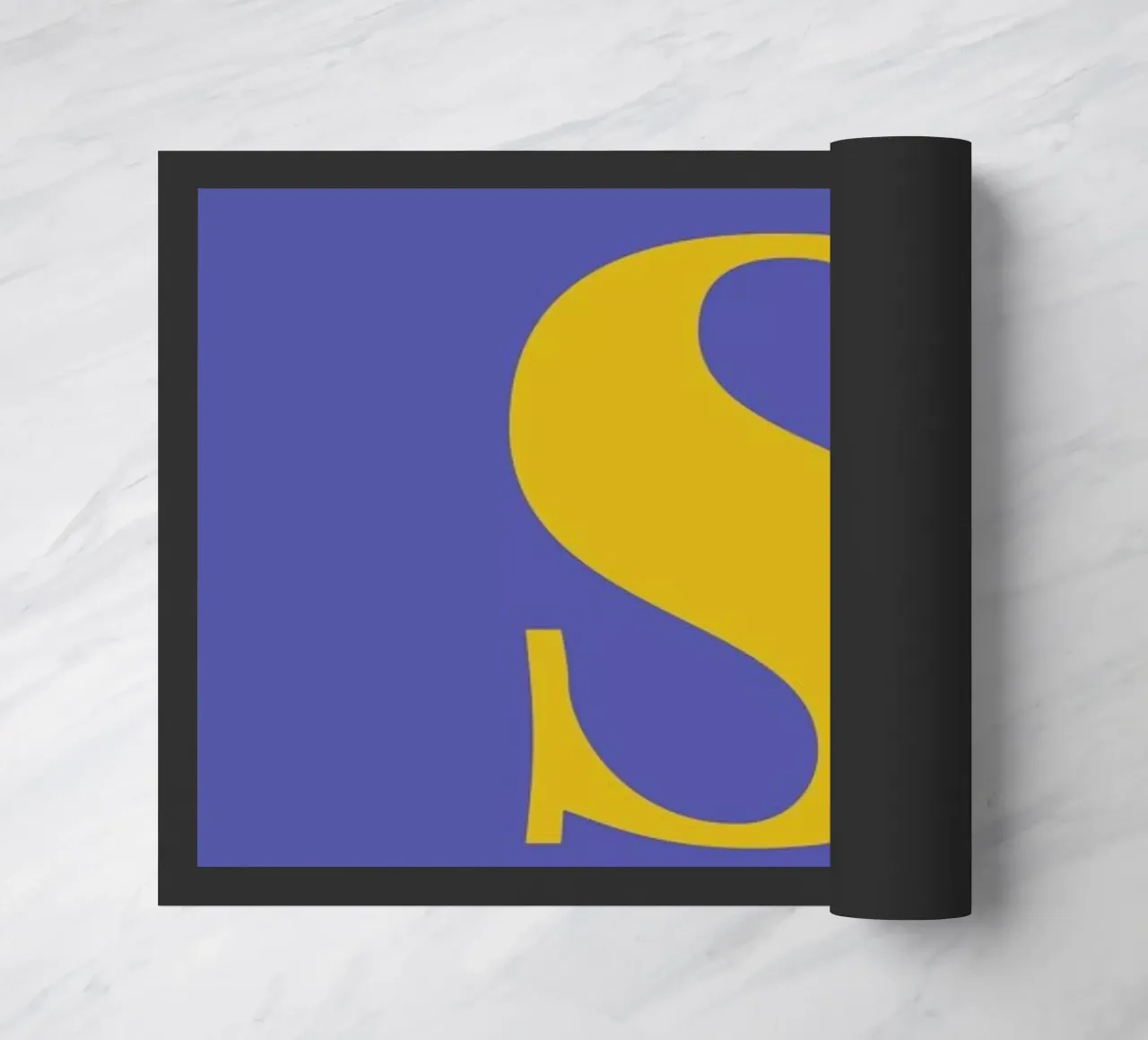 Blue Letter S deurmat van Studio One