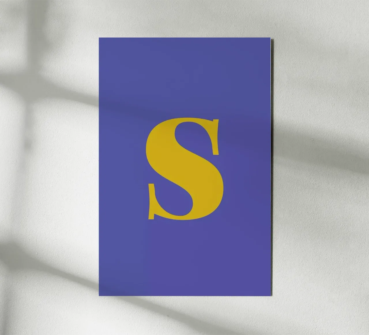 Blue Letter S Alu-Dibond von Studio One