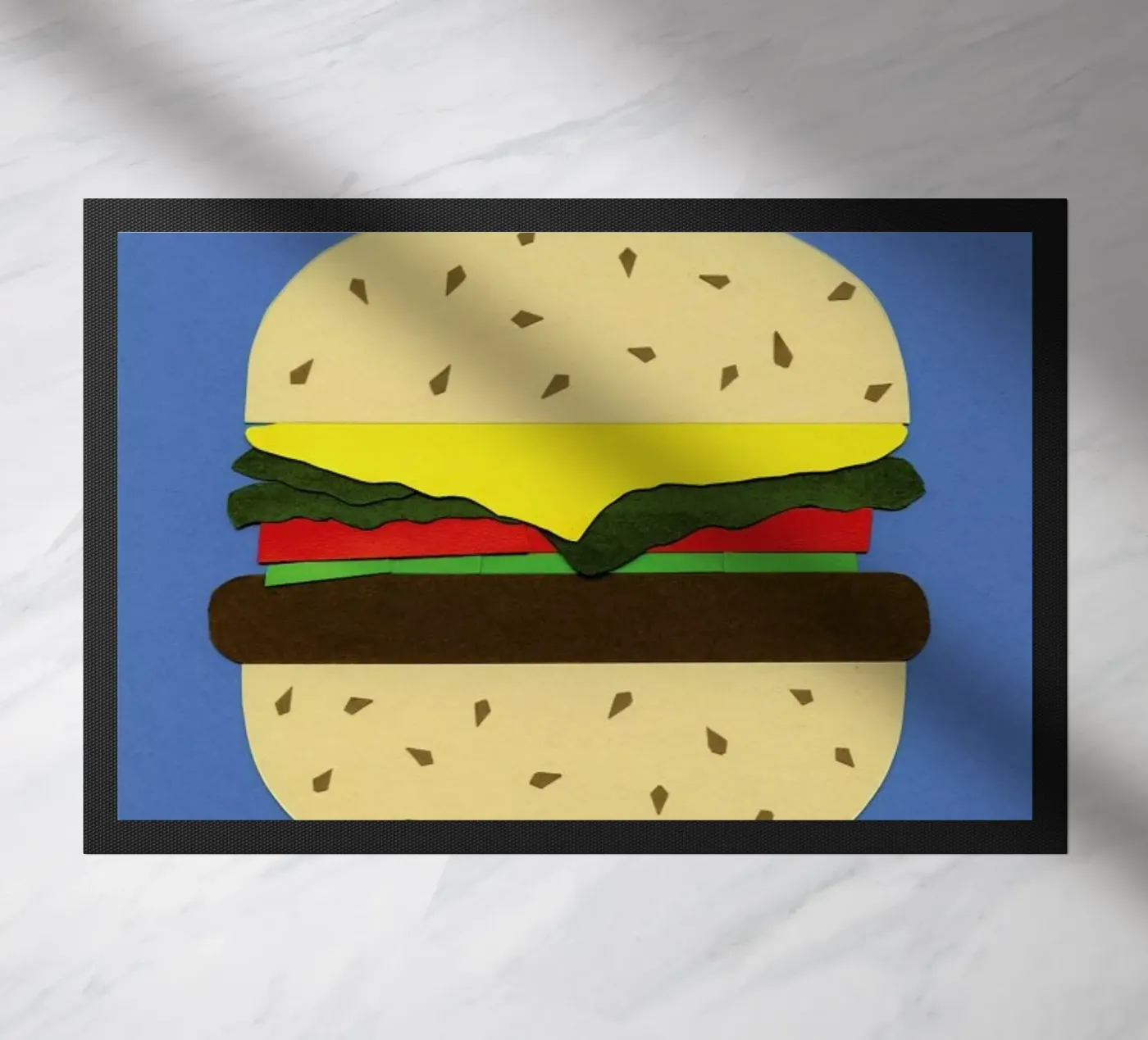Veggieburger doormat by Rosi Feist