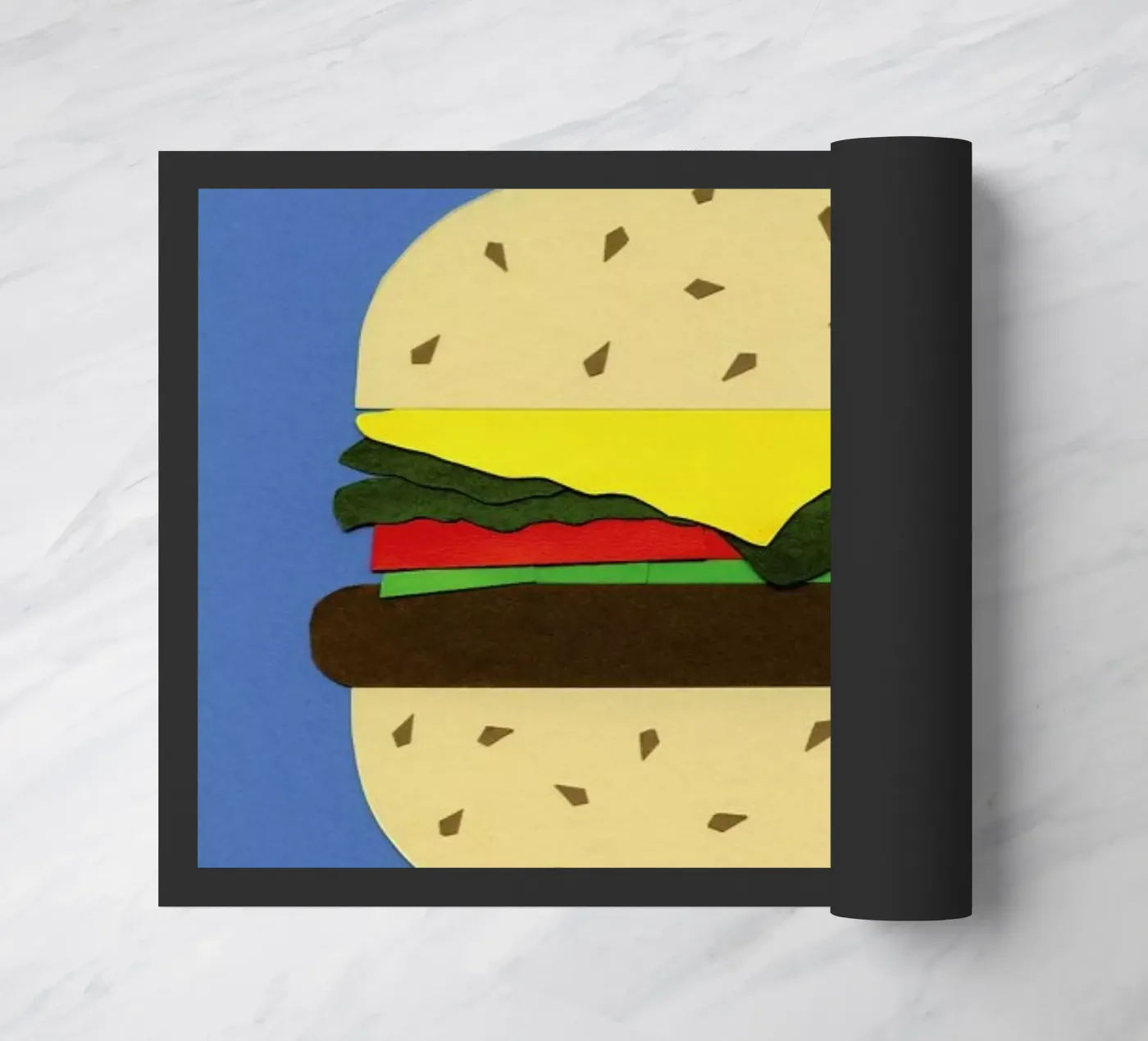 Veggieburger doormat by Rosi Feist