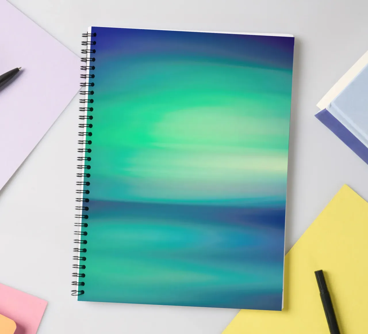 Horizon Hues spiral notebook by JaySan Studio