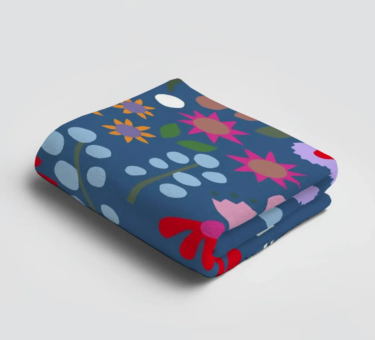 Millefleur dunkelblau asciugamano da bagno da Iris Knabenschuh Design