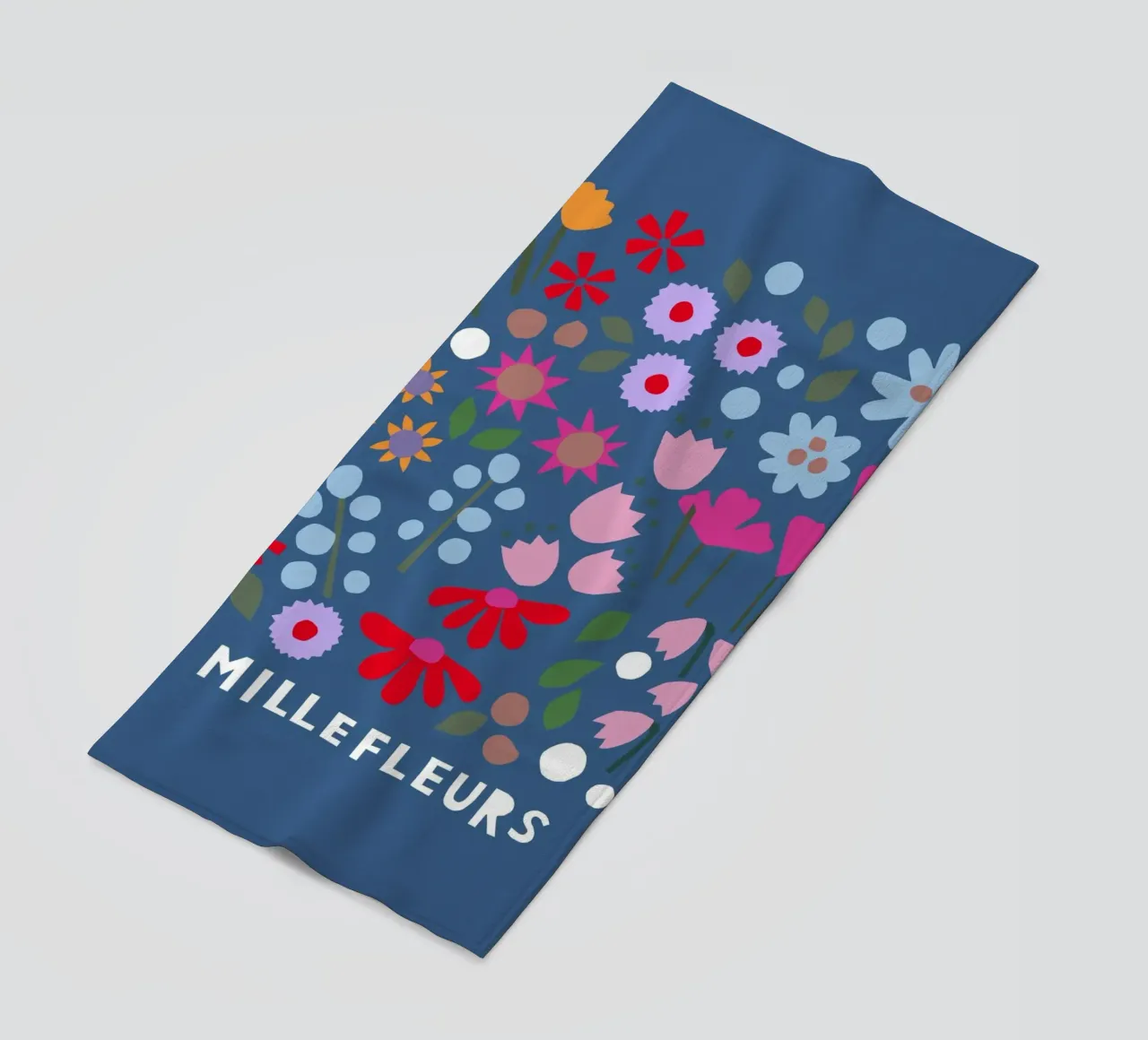 Millefleur dunkelblau telo mare da Iris Knabenschuh Design