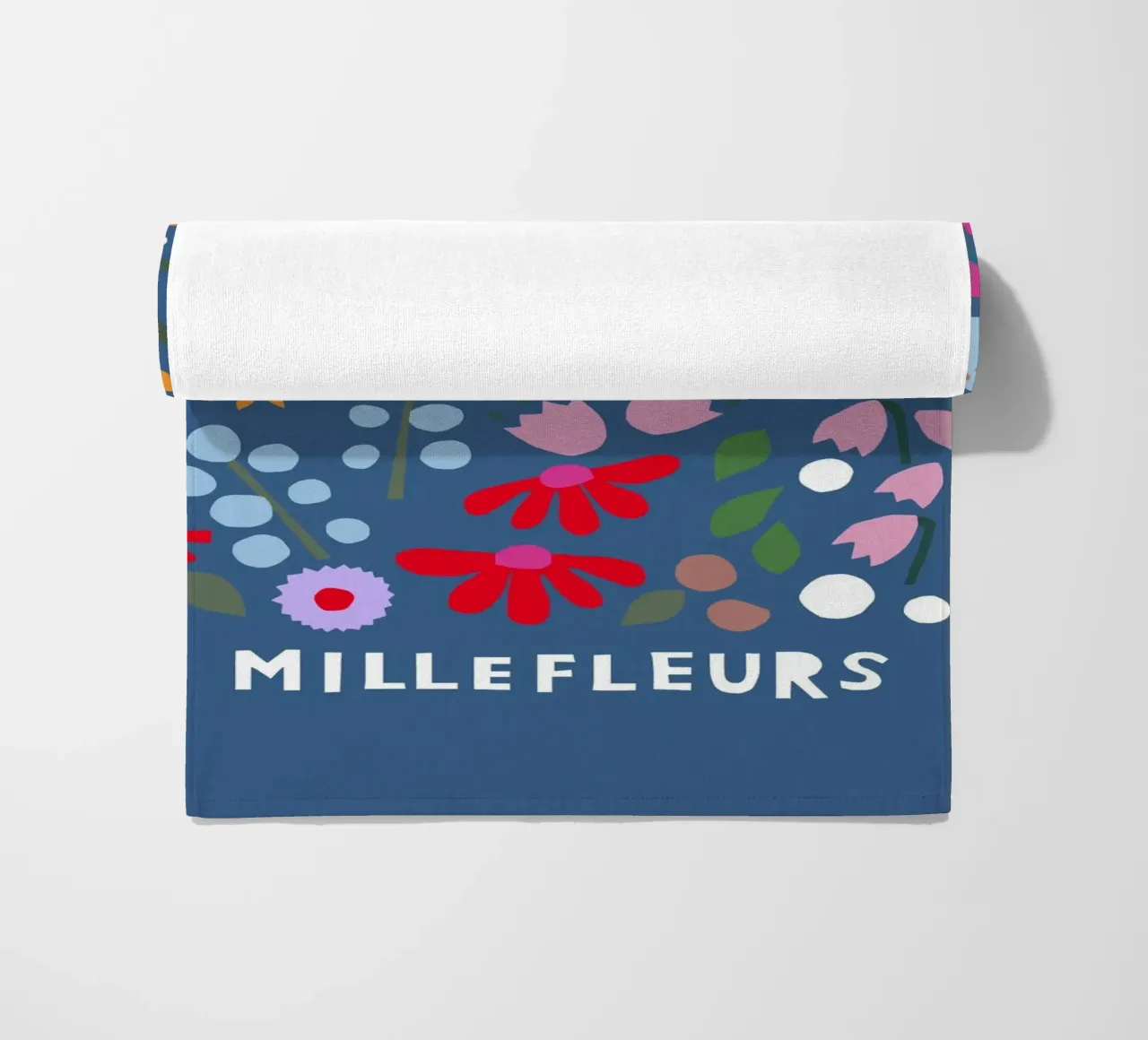 Millefleur dunkelblau telo mare da Iris Knabenschuh Design