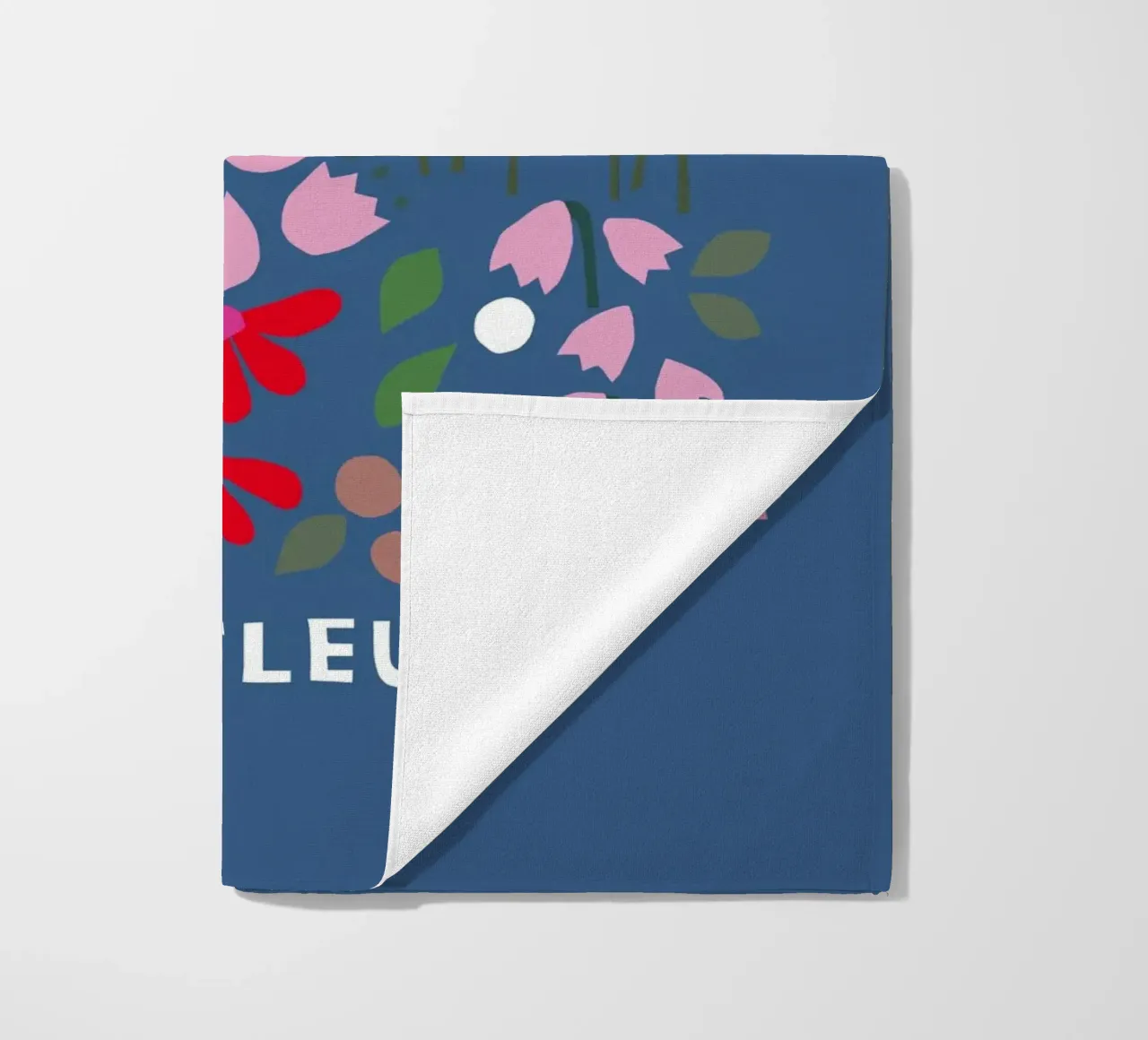 Millefleur dunkelblau telo mare da Iris Knabenschuh Design