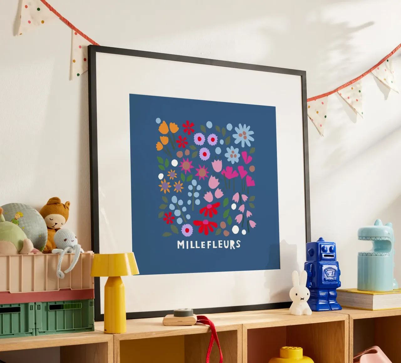 Millefleur dunkelblau carta hahnemühle da Iris Knabenschuh Design