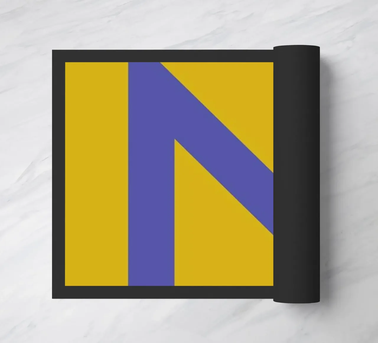 Yellow Letter N zerbino da Studio One