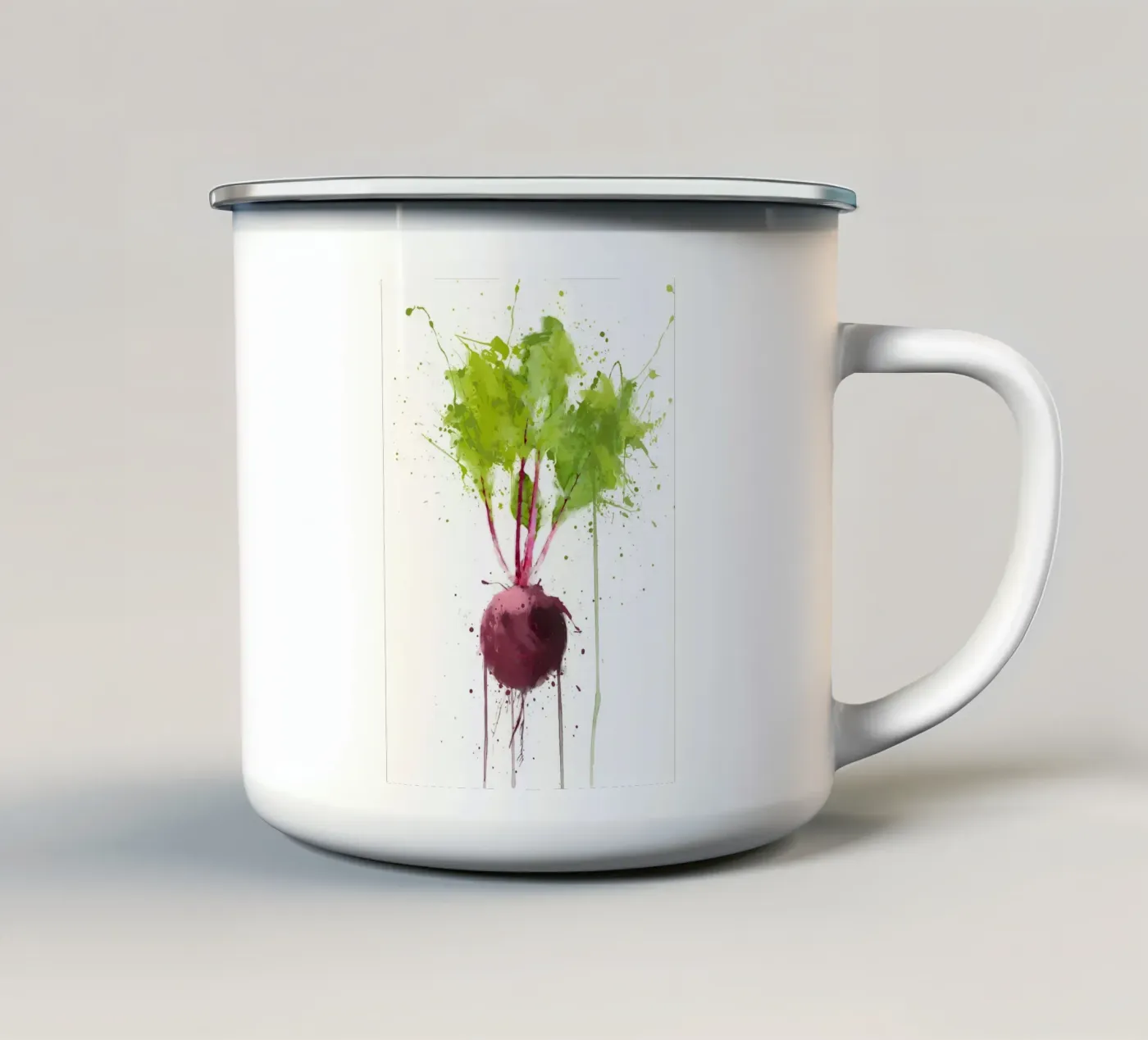 Beetroot enamel mug by Mimi