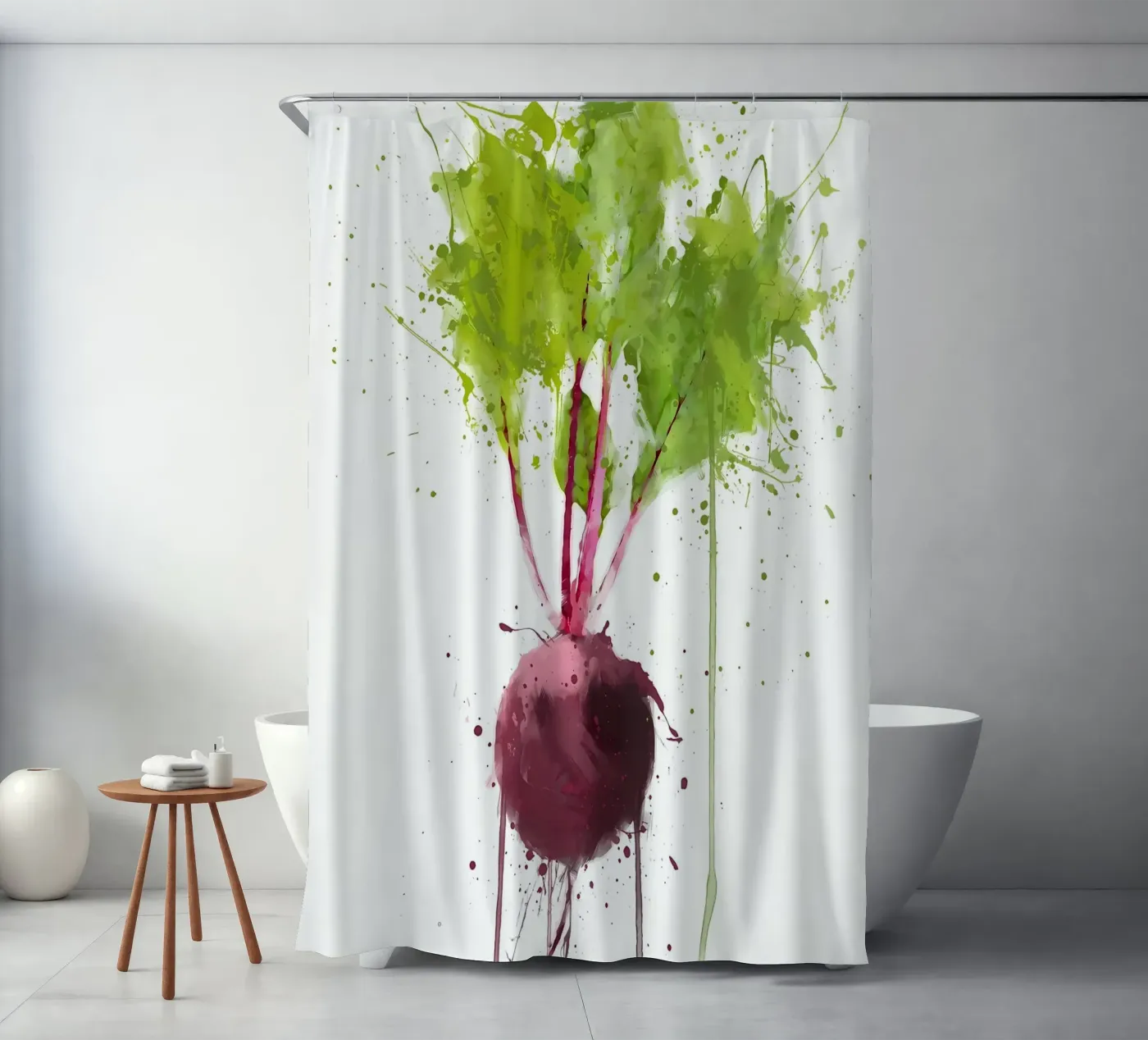 Beetroot douchegordijn van Mimi