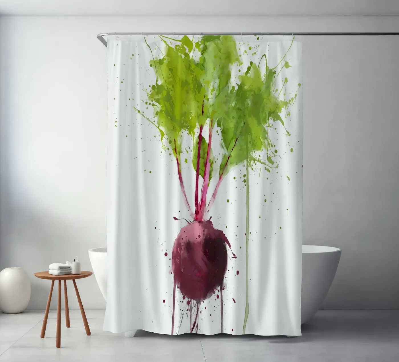 Beetroot douchegordijn van Mimi