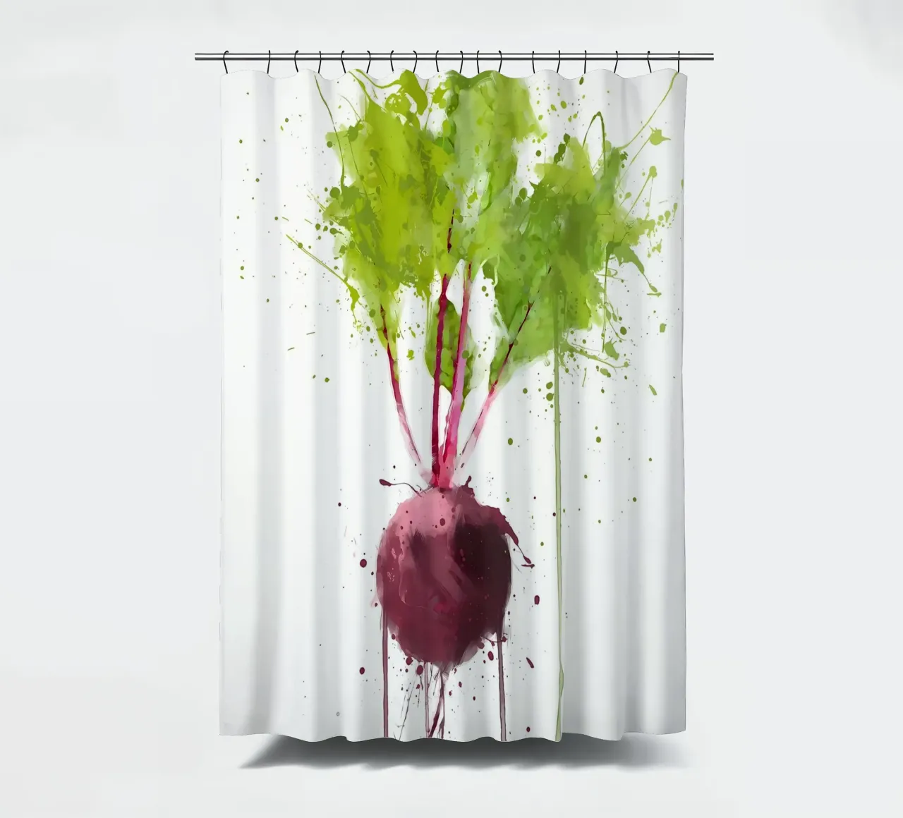 Beetroot shower curtain by Mimi