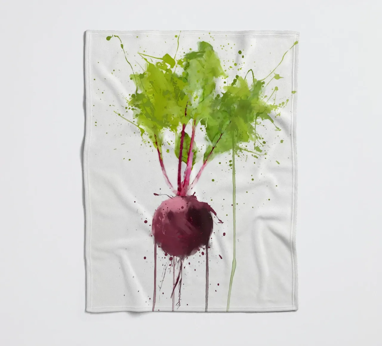 Beetroot fleece blanket by Mimi