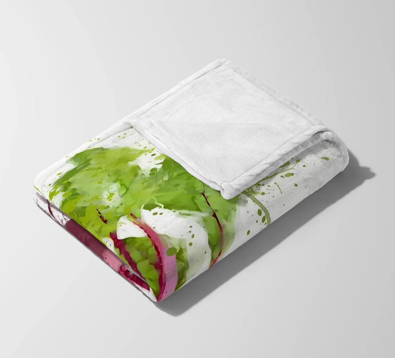 Beetroot fleece blanket by Mimi