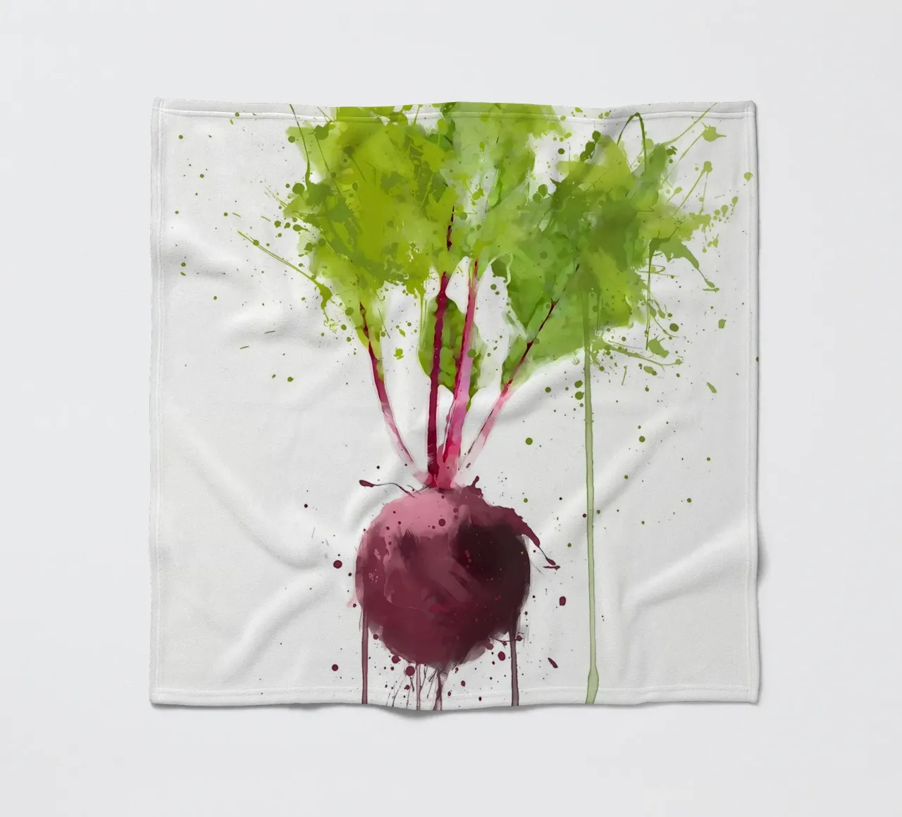 Beetroot fleece blanket by Mimi