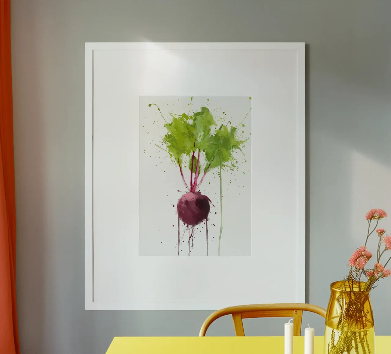 Barbabietola poster con telaio in legno da Mimi