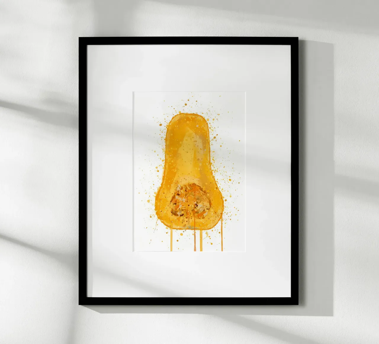 Zucca Butternut poster con telaio in legno da Mimi