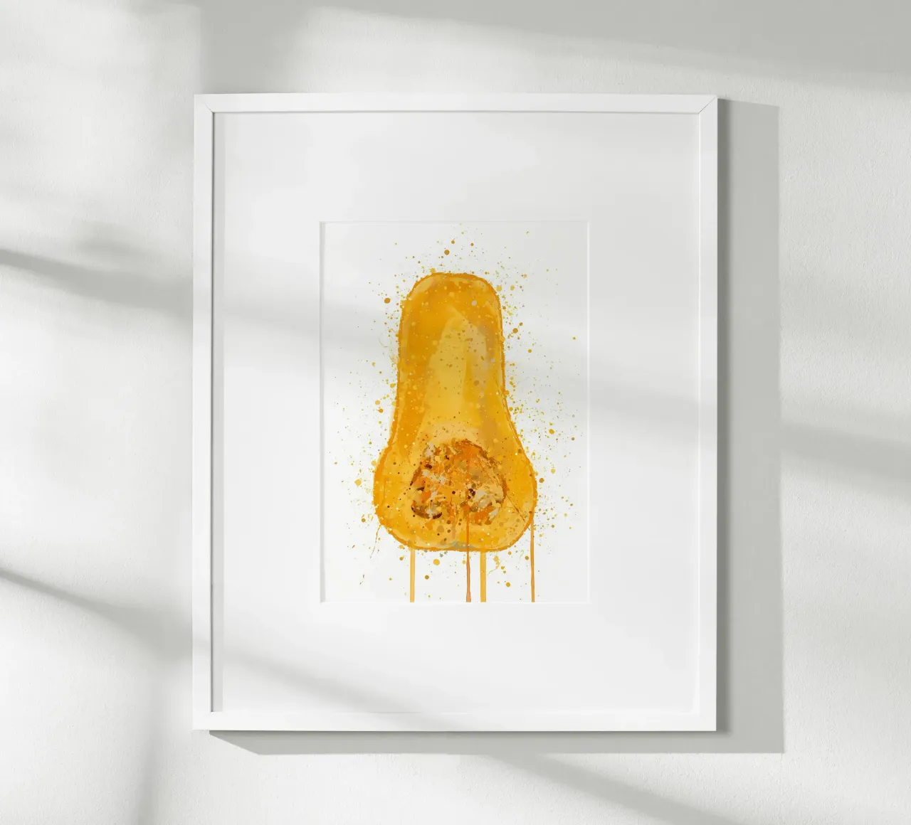 Zucca Butternut poster con telaio in legno da Mimi