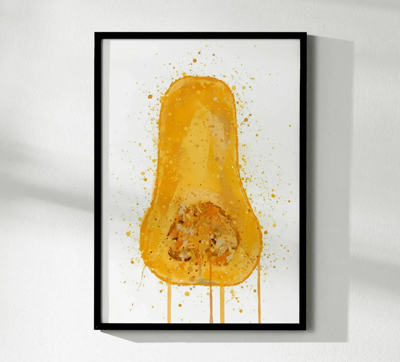Zucca Butternut poster con telaio in legno da Mimi