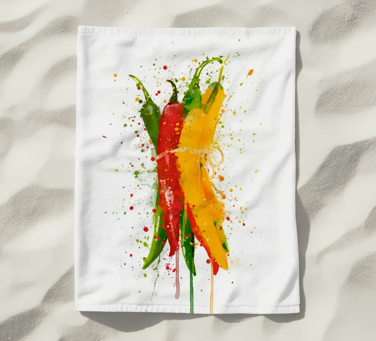 Mucchio di peperoncini telo mare da Mimi