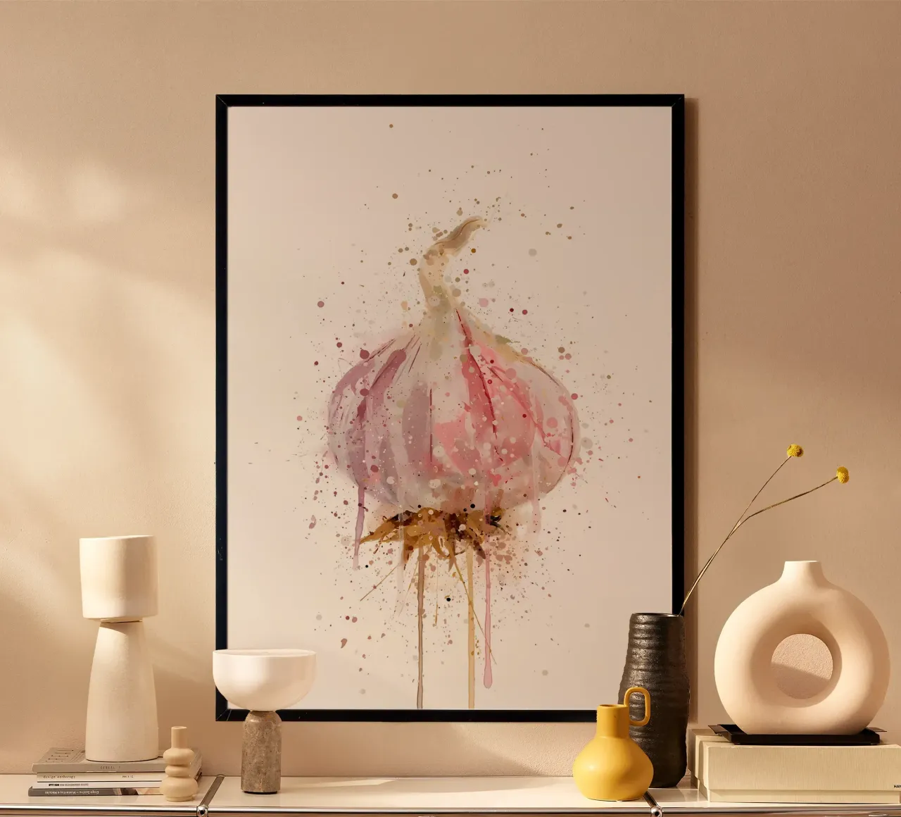 Garlic Bulb Vegetable hahnemühle by Mimi