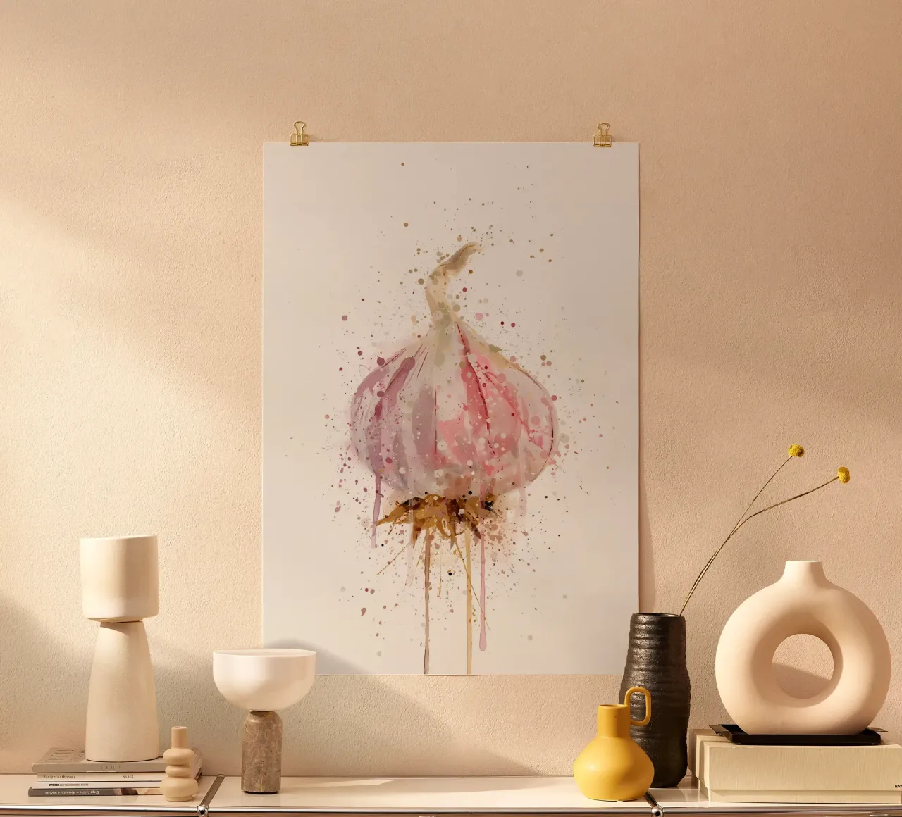 Garlic Bulb Vegetable hahnemühle by Mimi