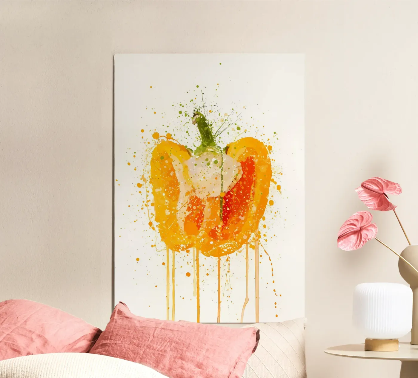 Orange Pepper Vegetable poster by Mimi