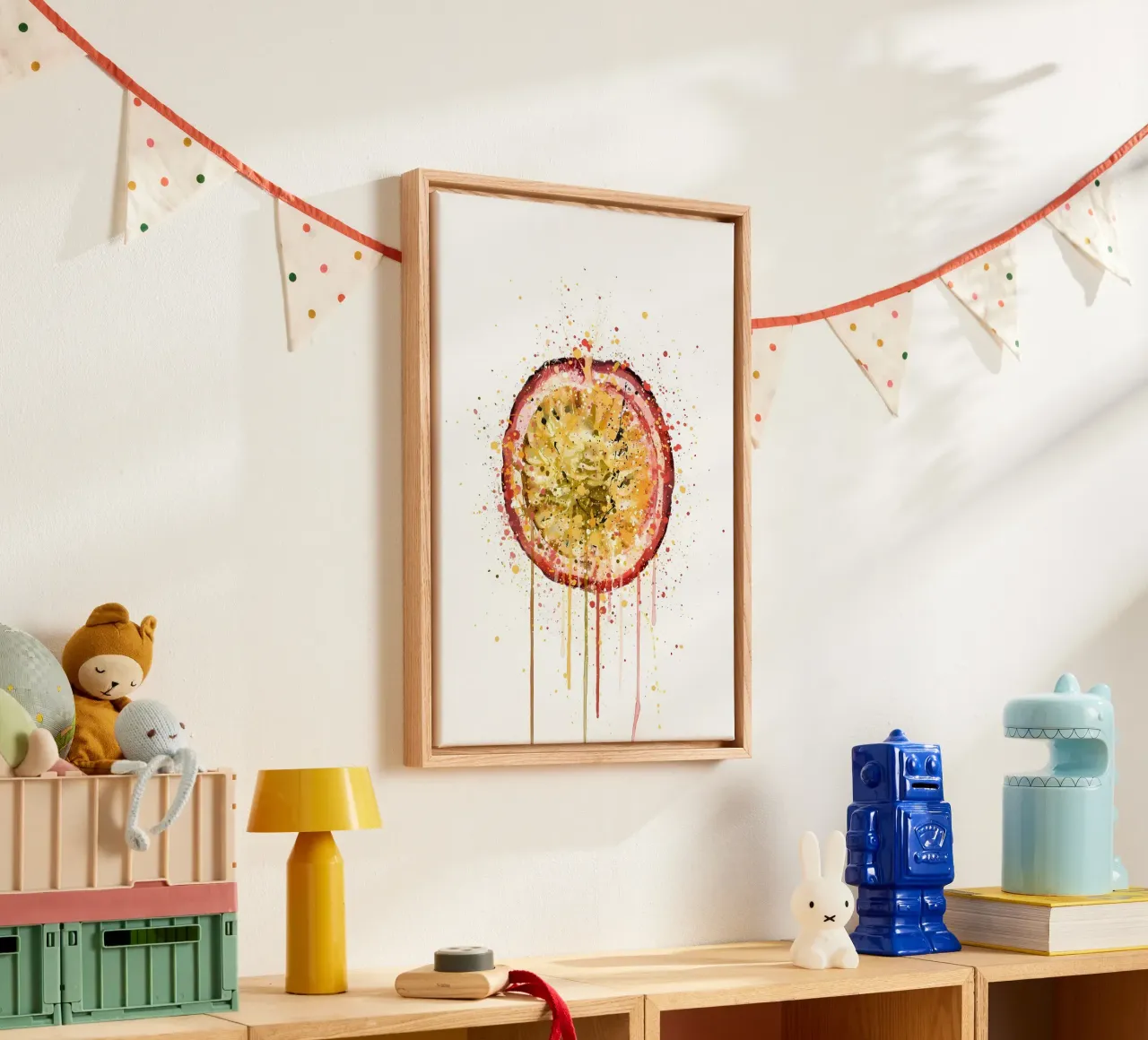 Passievrucht Fruit canvas met Baklijst van Mimi