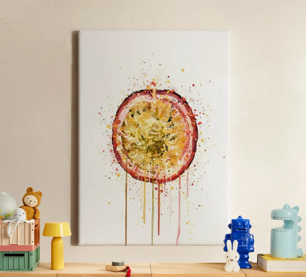 Passievrucht Fruit canvas met Baklijst van Mimi