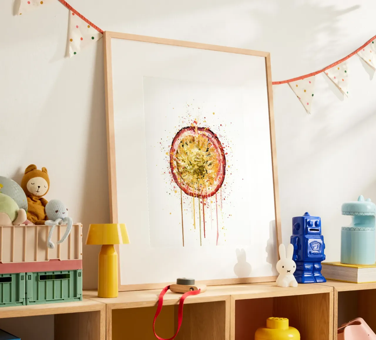 Frutto della passione poster con telaio in legno da Mimi